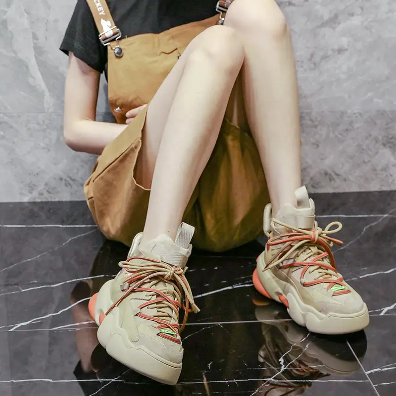 

Women Colorful Cool Sneaker Ladies Lace Up Vulcanized Shoes Casual Female Flat Comfort Walking Shoes Woman 2021 Fashion