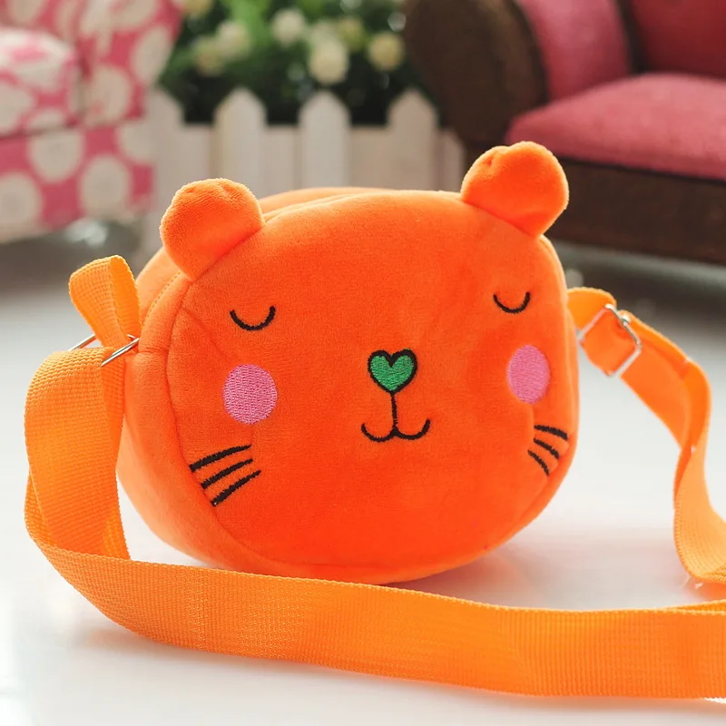 Плюшевые Мультяшные милые детские кошельки для монет Детский круглый кошелек