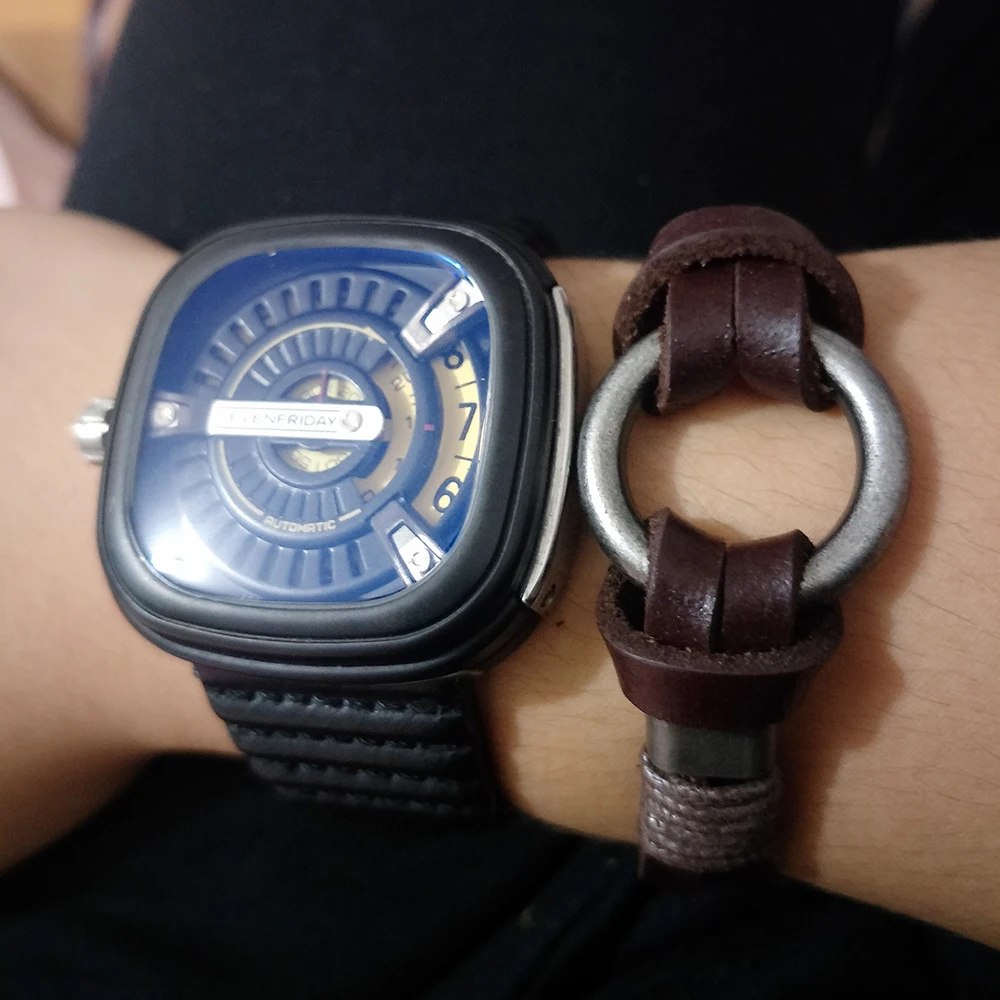 Мужские кожаные ретро - браслеты Big Circle Очарование мужские панк рок Подарки 2023