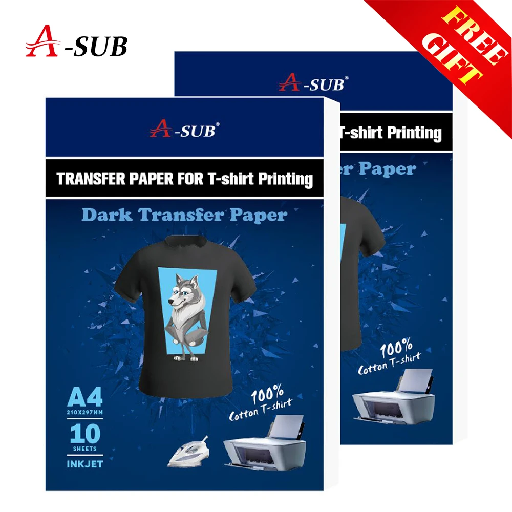 A4 T shirt Transfer paper  for dark color100% Cotton Fabrics Cloth inkjet Printing Design