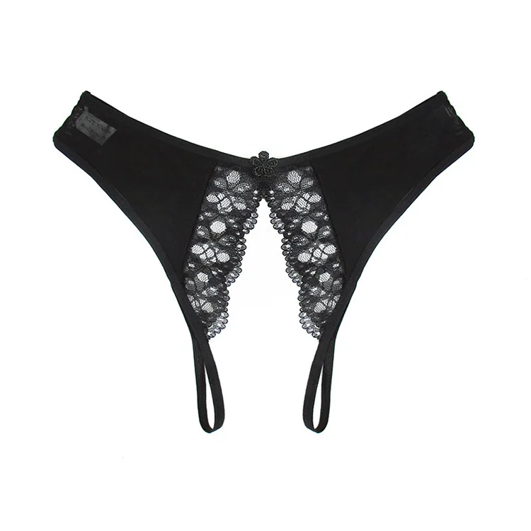 

Sexy underwear sexy T-type open file underwear thong women lace Sao low waist hot open crotch temptation transparent