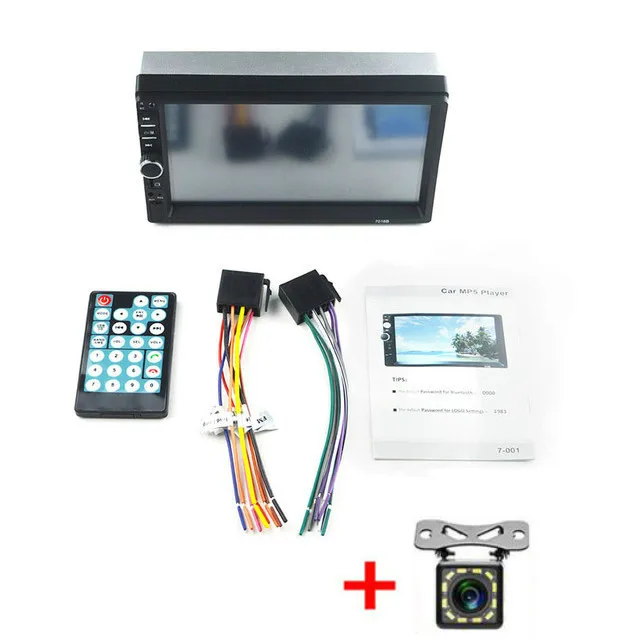 12 LED CAM Автомагнитола 2 Din Mp5 плеер Bluetooth Handsfree сенсорный экран авто обратное изображение поддержка камера заднего вида Mirrorlink 7018b - Цвет: 12 LED CAM