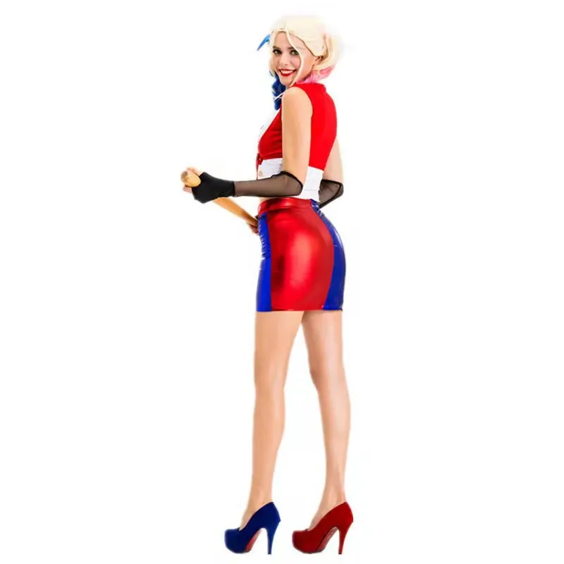 Костюм для косплея Джокер Квинн из аниме на Хэллоуин Рождество Новый Год