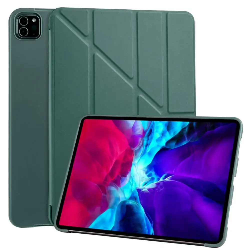 Ультратонкий легкий Чехол 2020 для iPad Pro 11 чехол из ТПУ + ПУ стилус A2068 A2230 дюймов Apple