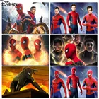 5D алмазная живопись по мотивам фильма Marvel сделай сам, вышивка крестиком, настенное искусство для гостиной, украшение для дома, мозаика из страз Человек-паук, нет дороги для дома