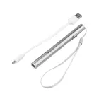 Креативный USB Перезаряжаемый светодиодный фонарик, мощный светодиодный мини-фонарик, водонепроницаемый дизайн, ручка с металлическим зажимом