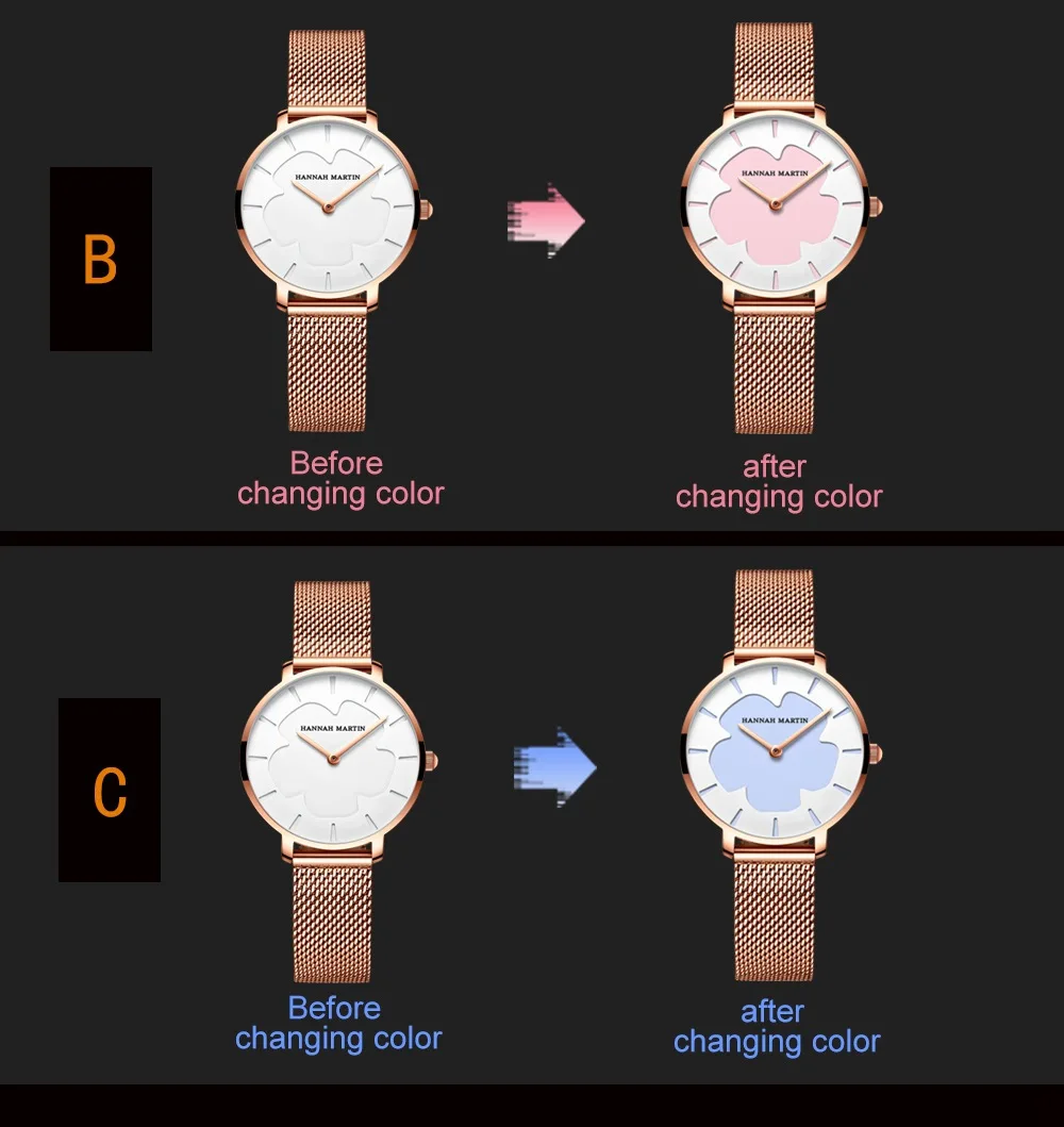 Часы женские кварцевые с УФ-монитором водонепроницаемые японским механизмом