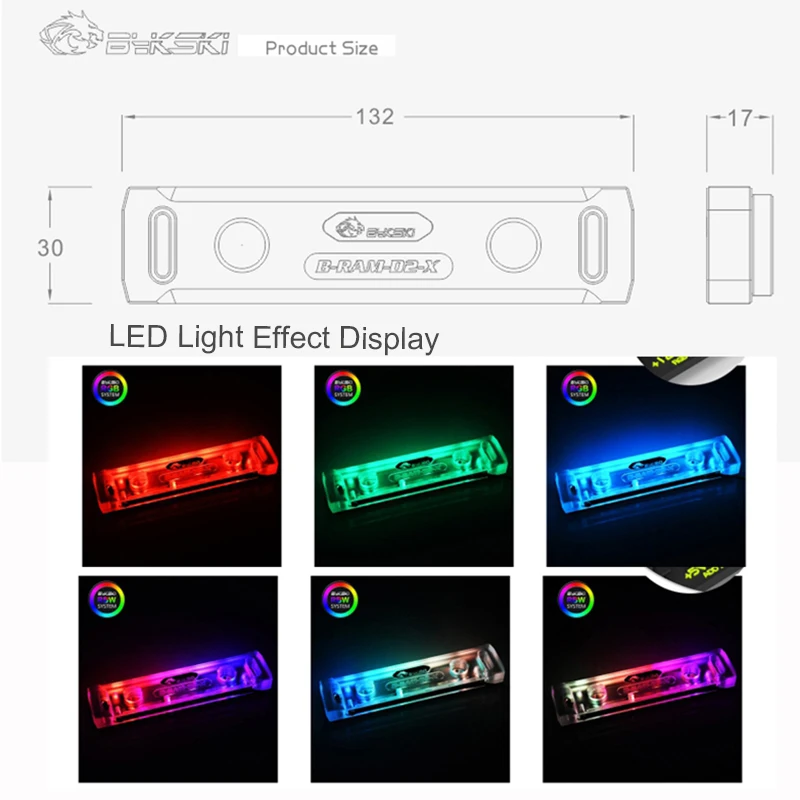 BYKSKI ram RGB кулер для процессора ram Радиаторы водяного охлаждения блок или двухканальный 2 шт ram охлаждаемый/медный охлаждаемый RGB радиатор
