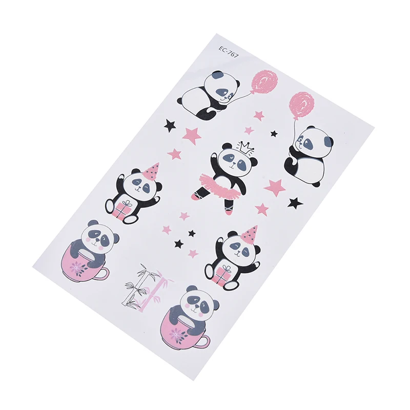 Водонепроницаемый временный стикер татуировки милый воздушный шарик панда