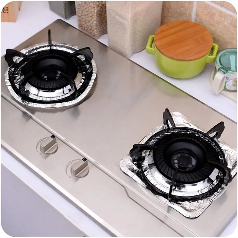 Коврик для газовой плиты из алюминиевой фольги термостойкий жиронепроницаемый