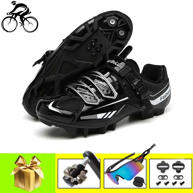 

Велосипедная обувь для мужчин и женщин, спортивные кроссовки для горного велосипеда, с педалями SPD, самоблокирующиеся, Нескользящие, для горного велосипеда