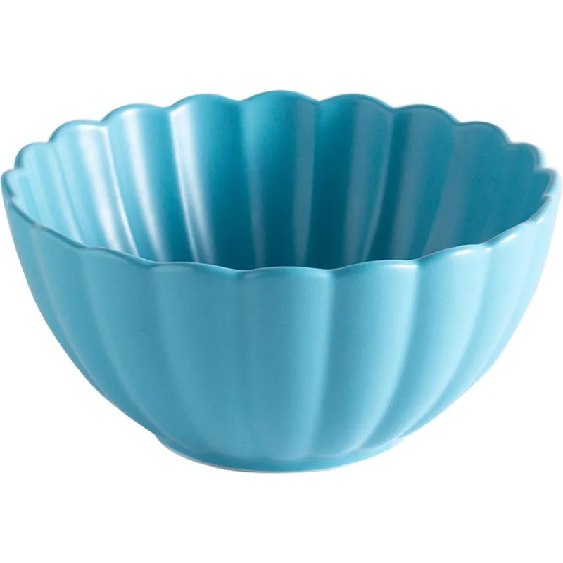 

Household matte creative glazed ceramic 8-inch instant noodle bowl 4.5-inch rice bowl 6-inch salad bowl underglaze color
