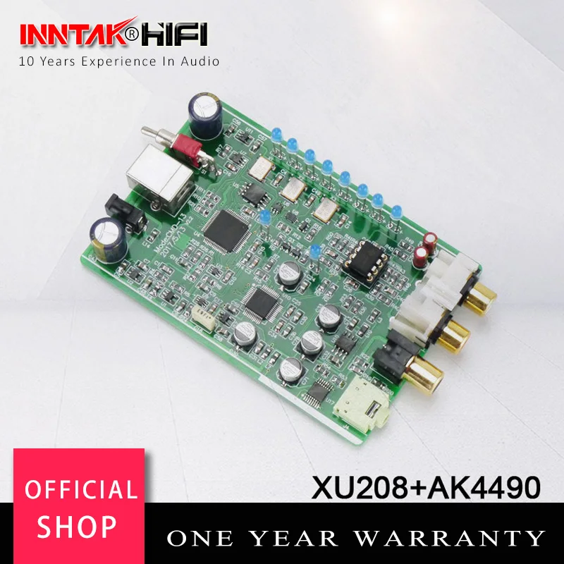 Звуковая плата DAC TOP HIFI AK4490 XMOS XU208 USB поддержка DSD DOP/поддержка обновления до MUSES8920 /