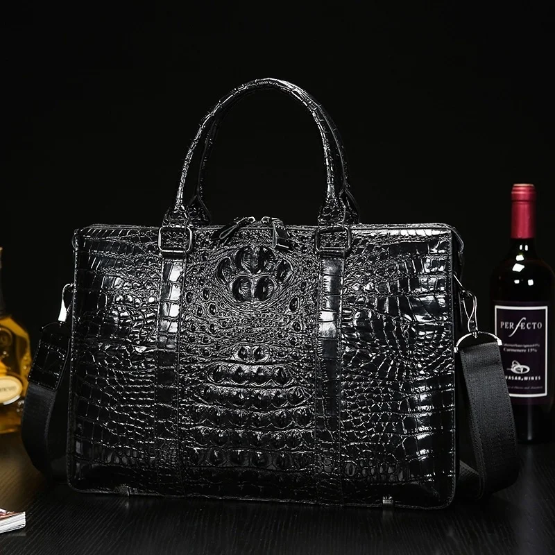 mens shoulder crossbody briefcase luxury messenger business office computer handbags new laptop bag men leather carteras hombre free global shipping