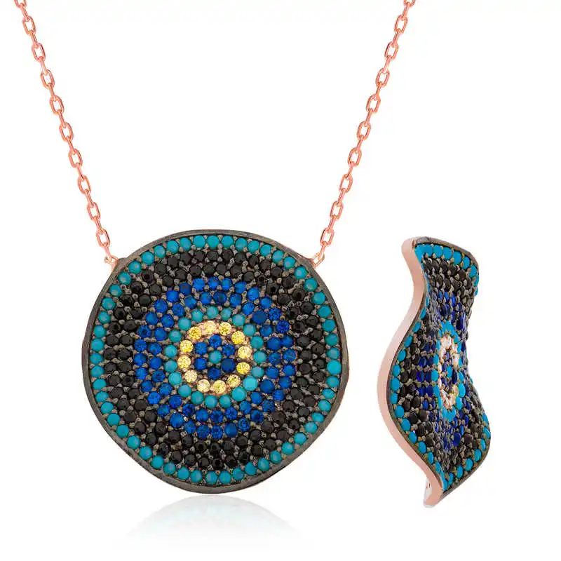 

Real Silver 925 Jewelry Silver Evil Eye Women Necklace