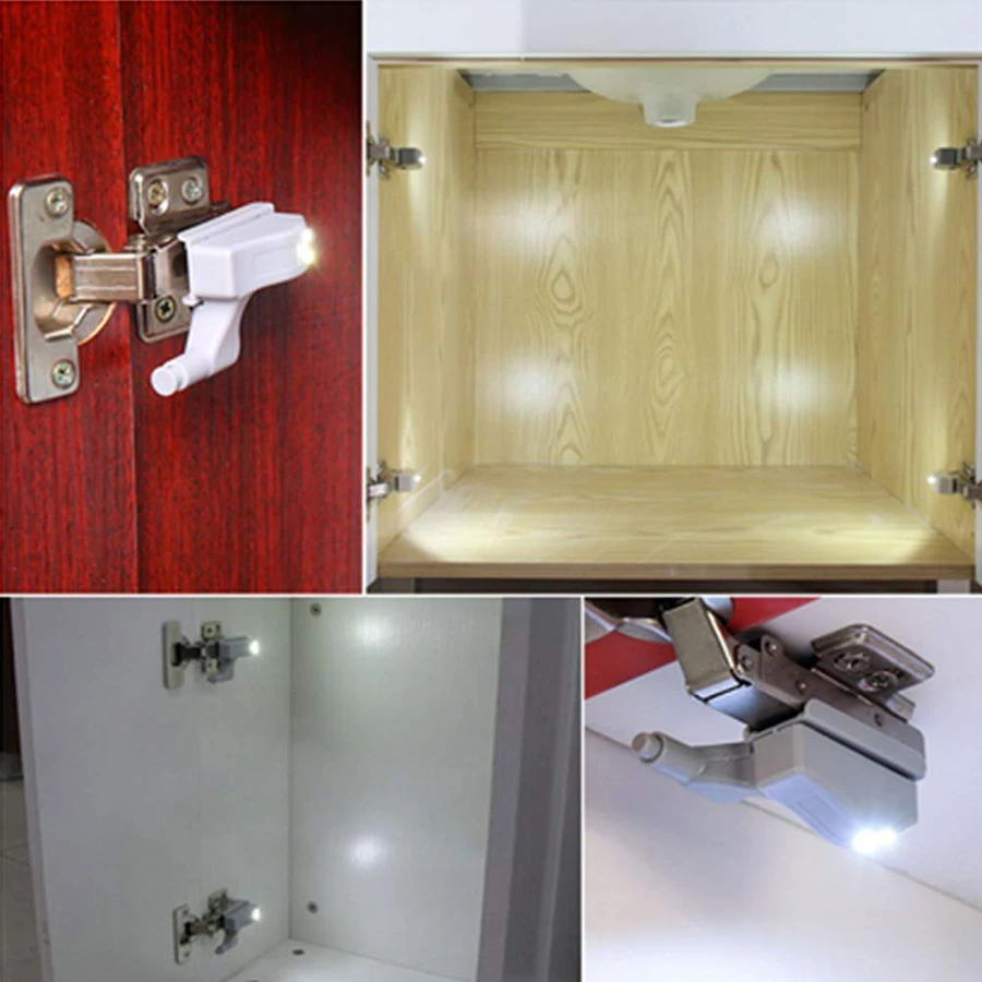 

3Leds Universal Inner Hinge Light LED Sensor Under Cabinet Lights Hardware Kitchen Bedroom Cupboard Wardrobe Closet Night Light