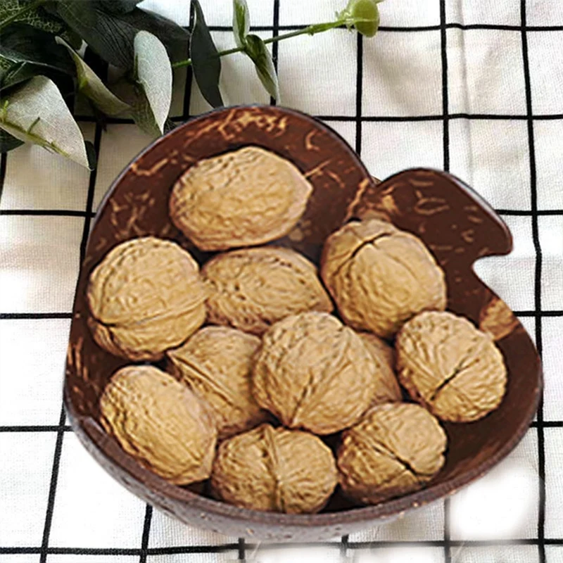 Натуральный миска из скорлупы кокоса десертная тарелка чаша в форме яблока для