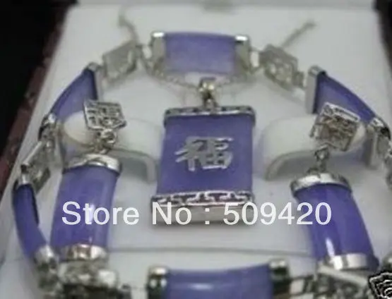 Бесплатная доставка Оптовая продажа красивый кулон с фиолетовым камнем браслет