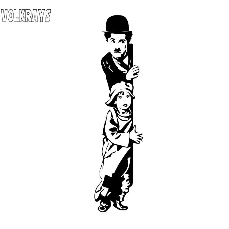

Volkrays Cartoon Car Sticker Art Decor Chaplin The Kid Cute Accessories Reflective Wateroroof Sunscreen Vinyl Decal,16cm*3cm