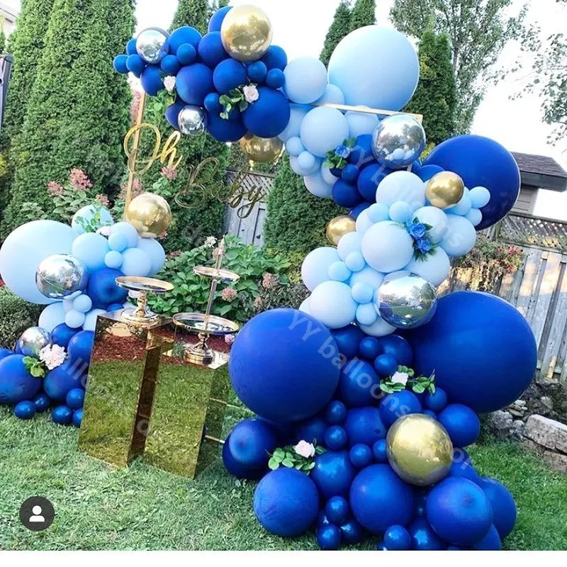 

Синие вечерние самодельный шар гирлянда арочный комплект малыша мальчик на день рождения воздушные шары для декорации детского душа Пол ра...