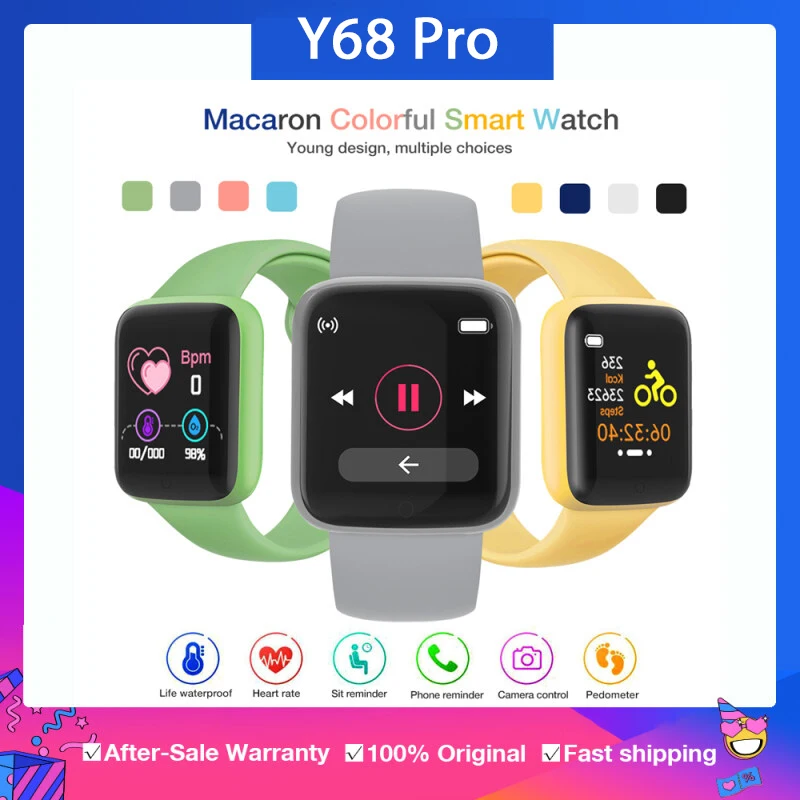 

New 2021 Macaron Colorful Smart Watch Men Women Smartwatch Heart Rate Calorie Fitness Tracker Sport Bracelet Relogio Inteligente