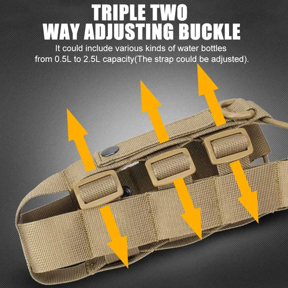 

Tactical Water Bottle Pouch Travel Kits Waterproof Encrypted Oxford Cloth Outdoor Travel Kettle Bag For Hunting Camping Hiking