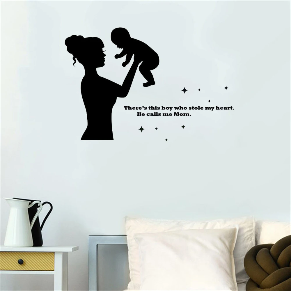 

Family wall decal Mom Gifts wall art sticker home decor for living room bedroom vinyl art mural revocable dw21634