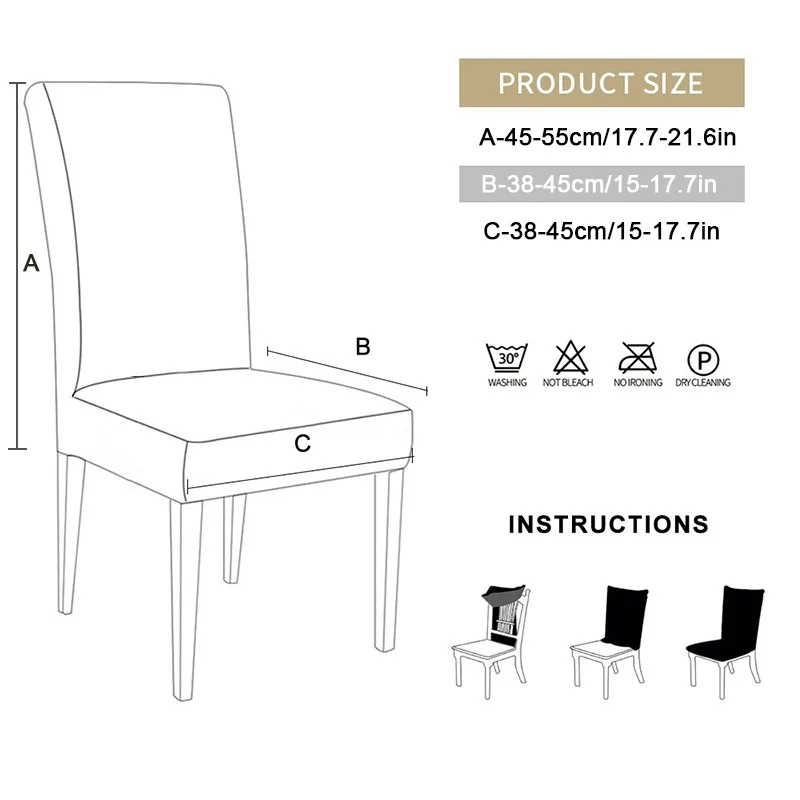

Corn Kernel Chair Cover For Wedding Dining Room Office Banquet Super Soft Fabric Anti-dirty Elastic Chair Cover With Back