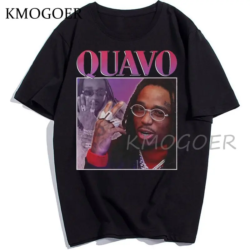 

Хлопковая парная уличная одежда Quavo в стиле хип-хоп, Мужская футболка в стиле панк с буквенным принтом и коротким рукавом, в стиле Харадзюку, ...