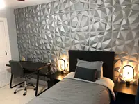 Art3d Grey 50x50cm Home Decor 3D PVC Wall Panels Relief Art  Living Room Kitchen Bedroom Diamond Design Pack of 12 Tiles