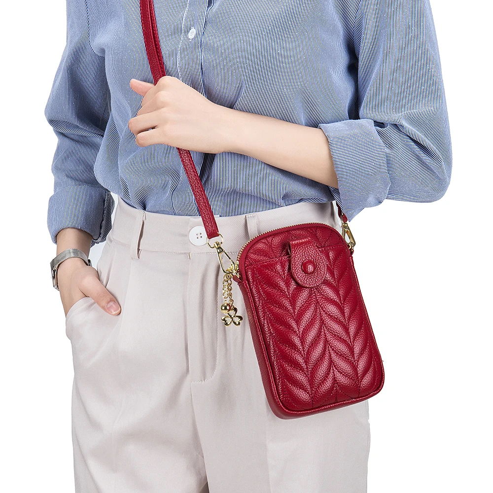 2021 Модные женские Мини-сумочки сумка через плечо из натуральной кожи женская