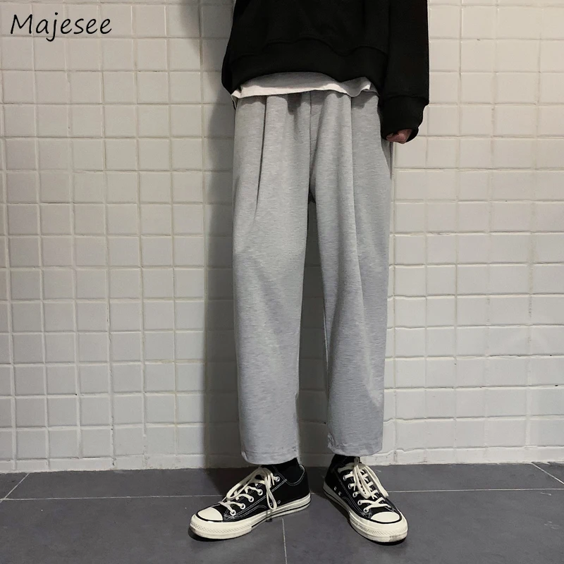 

Casual Straight Pants Men Loose Students All-match Simple Classic Fashion Trousers Males Streetwear Harajuku Basic Joggers Chic