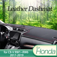 for honda cr v rw1rw6 cr v crv 2017 2019 suede leather dashmat dashboard cover pad dash mat carpet car styling