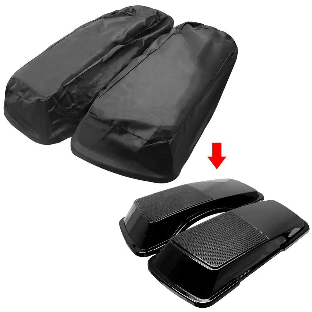 Аксессуары для мотоциклов черная седельная сумка крышка динамик вырез ж/гриль