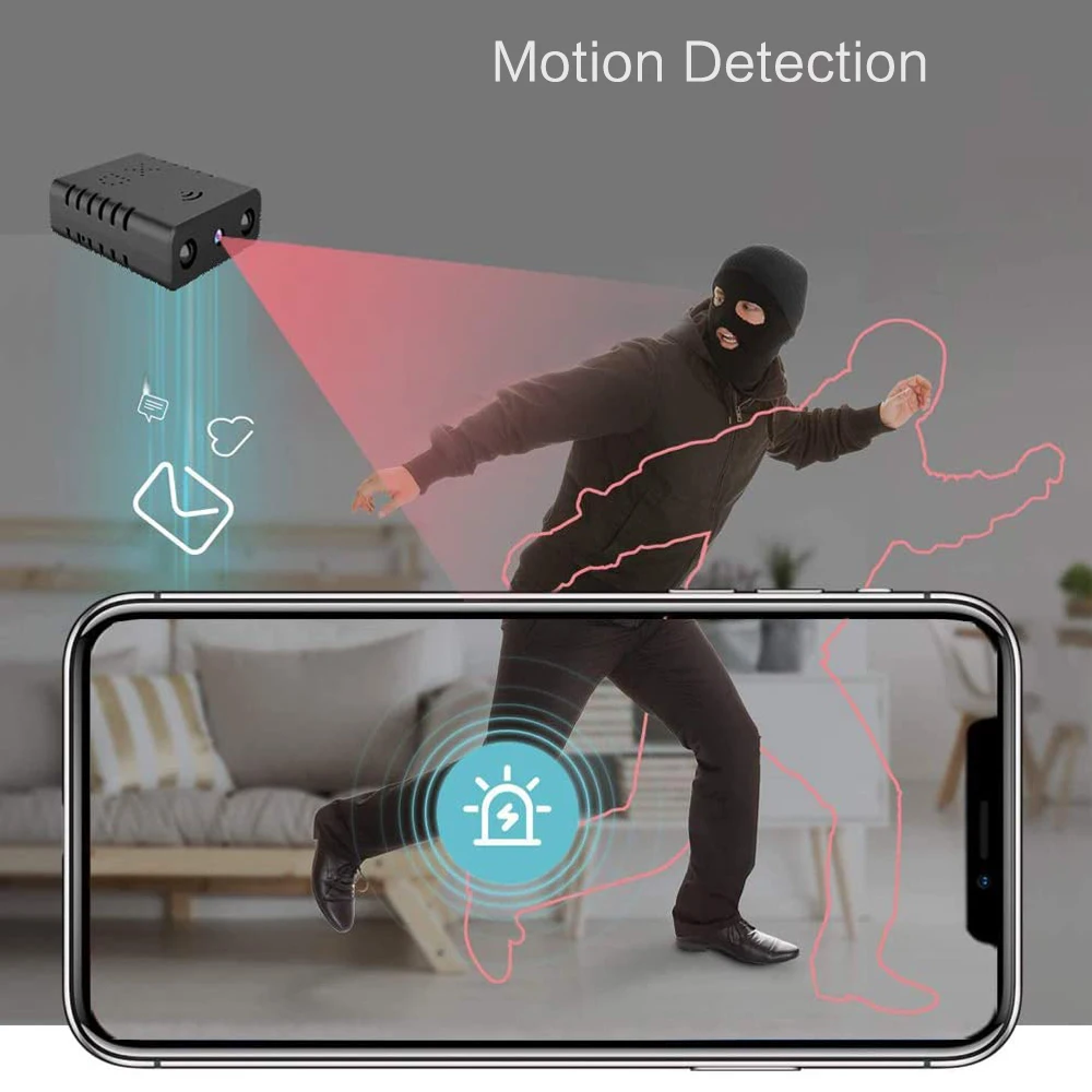 Миниатюрная мини видеокамера HD 1080P Wi Fi XD с ночным видением микро камера датчиком