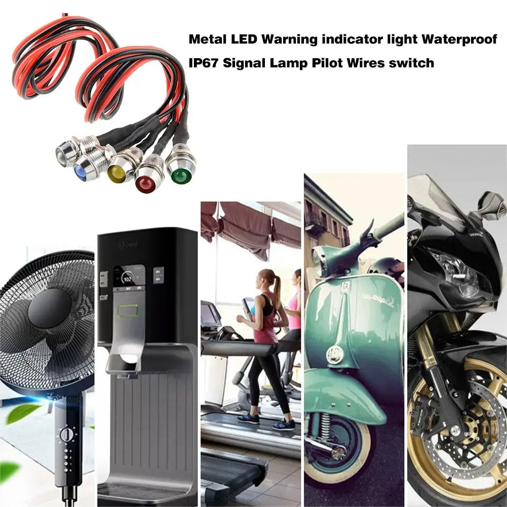 5 шт./компл. металлический светодиодный Предупреждение индикатор