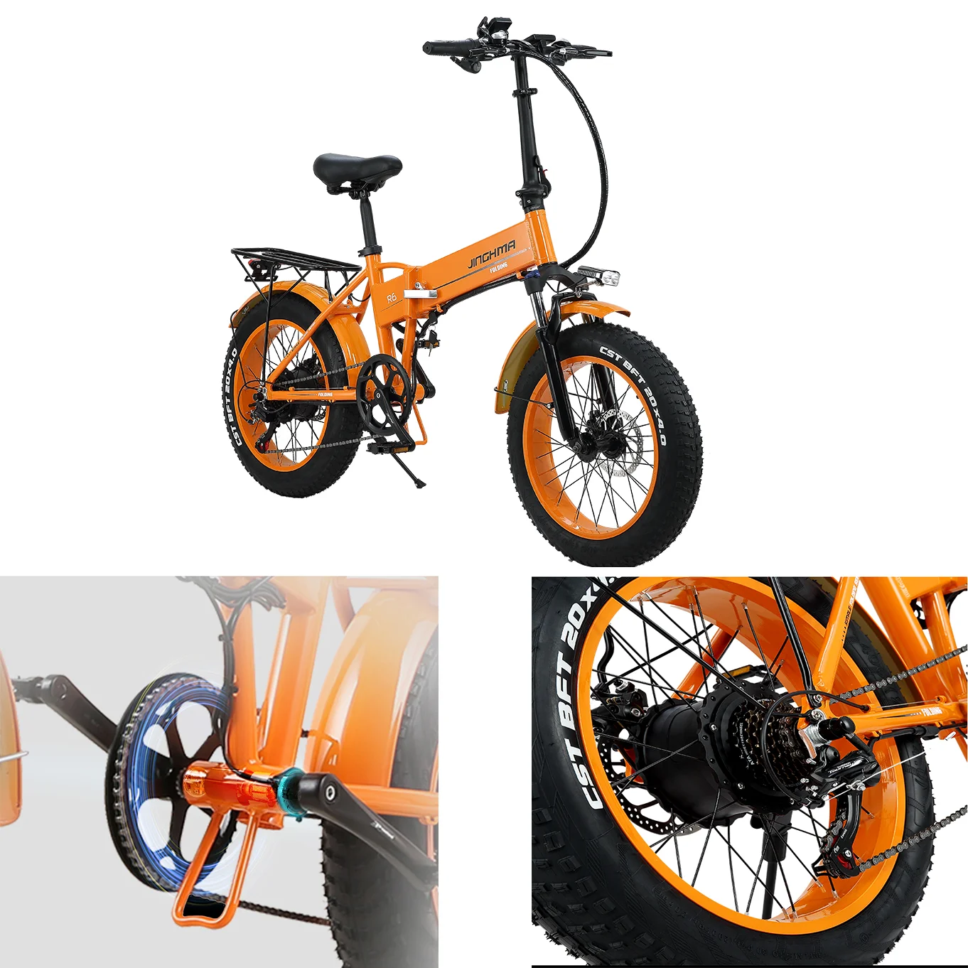 Батарея снежное складной электрический велосипед литий R6 Мощность пляжные 20