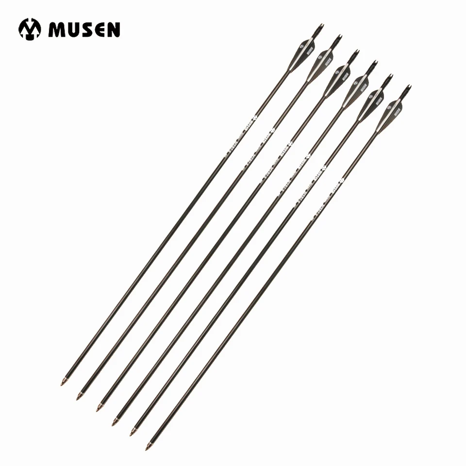 

DE 12/24pcs 30 Inch Fiberglass Arrows OD 8mm ID 6 mm Spine 500 for 50lbs Recurve/Compound Bows Archery Shooting Hunting