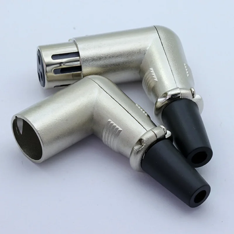 10 шт./лот 3 Pin XLR прямоугольный разъем штепсельная вилка XLR микрофон микрофонный кабель пайка 90 градусов разъем провода