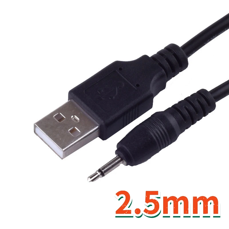 

1 м 2,5 USB USB2.5 моно аудио линия USB 2,0 к DC 2,5 мм колено 2 а зарядный кабель USB разъем Aux DC2.5 мм аудио кабель