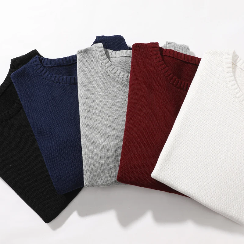 

Winter Fashion Sweater Mens Winter Knitted O-Neck Pull Homme Soft Cotton Pullover Slim Fit Long Sleeve Brand Clothing Hot Sale