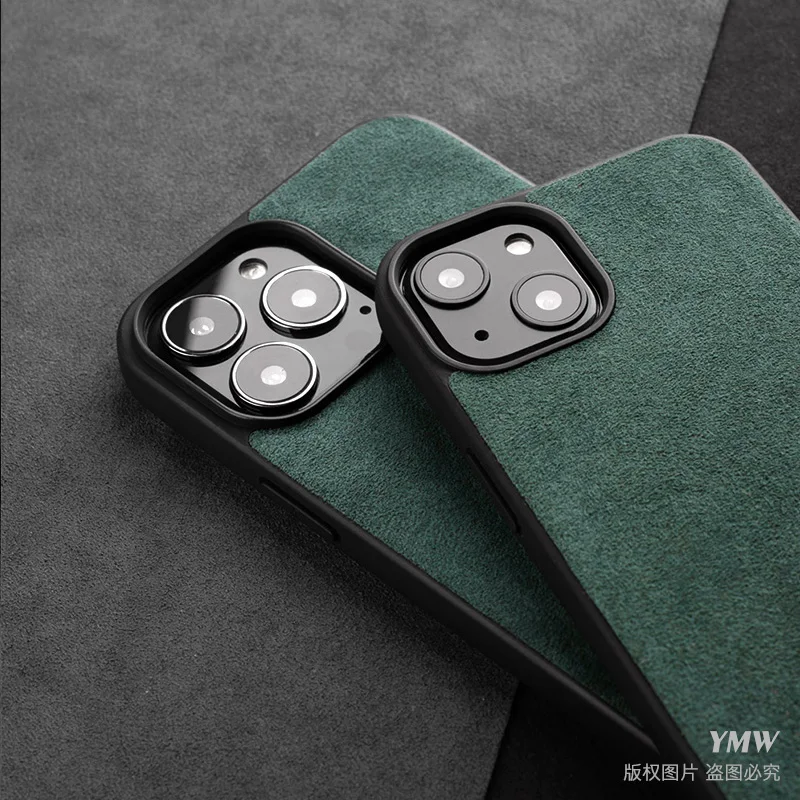 YMW Алькантара чехол для iPhone 13 Pro Max 13Pro Мини Роскошный суперкар интерьер замша кожа
