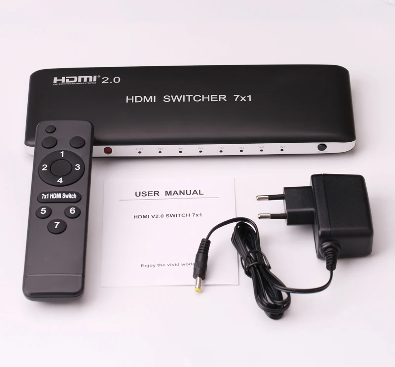 4K 60 Гц HDMI переключатель 7x1 4x1 3x1 2 0 видео преобразователь 7 4 3 в 1 выход HDCP 3D для PS3 PS4