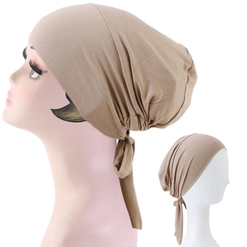 Лидер продаж женские мусульманские модные мгновенные внутренние шапки мягкий