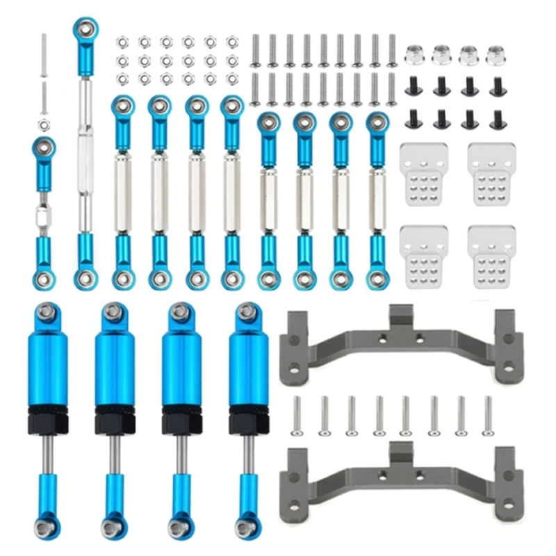 

Metal Steering Link Rod Pull Rod Mount Seat Shock Absorber Set for WPL C14 C24 1/16 RC Car Upgrade Spare Parts