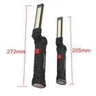 Многофункциональный складной рабочий светильник с зарядкой по USB и встроенным аккумулятором, COB светодиодный фонарик, светильник для кемпинга, красный светильник