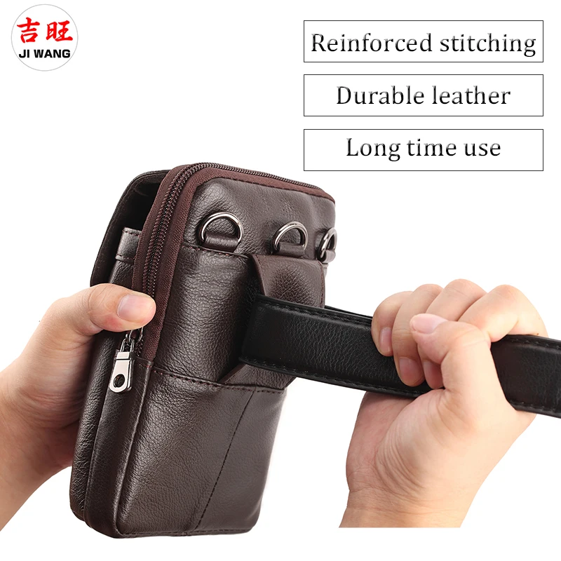 Мужская кожаная сумка мессенджер черная винтажная Повседневная через плечо с