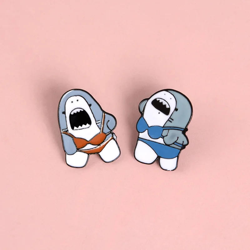 Милые Бикини Акула море животные отворот булавки броши для морского организма