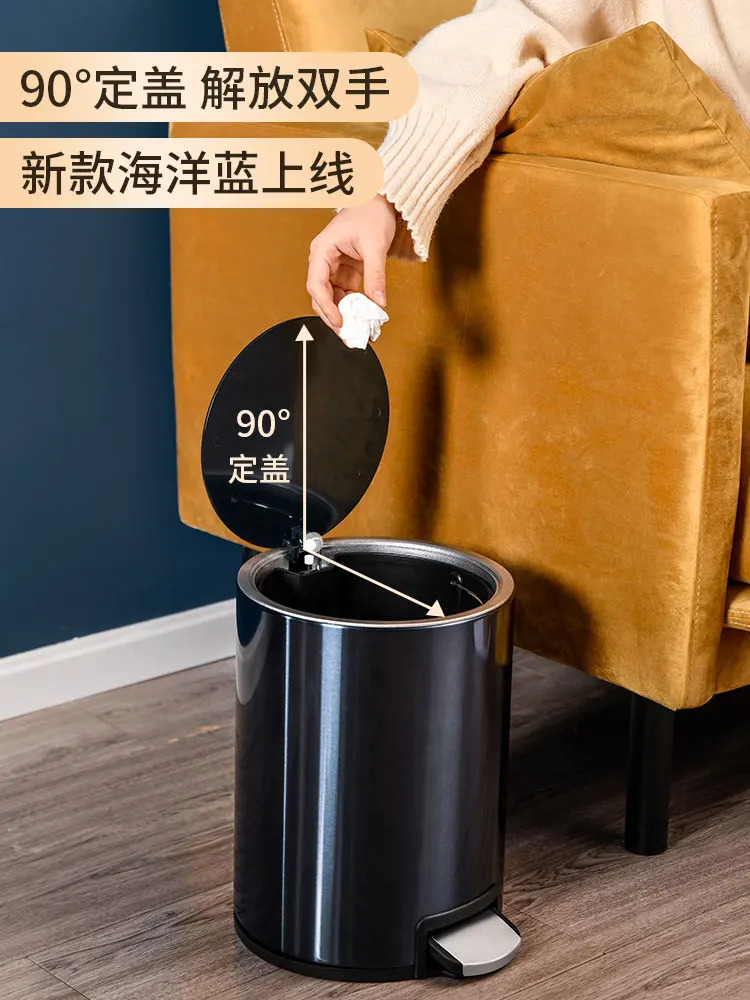 

tainless Steel Waste Bin Luxury Simply Creative Square Toilet Waste Can Bathroom Kitchen Cubo De Basura Kitchen Supplies DI50LJT