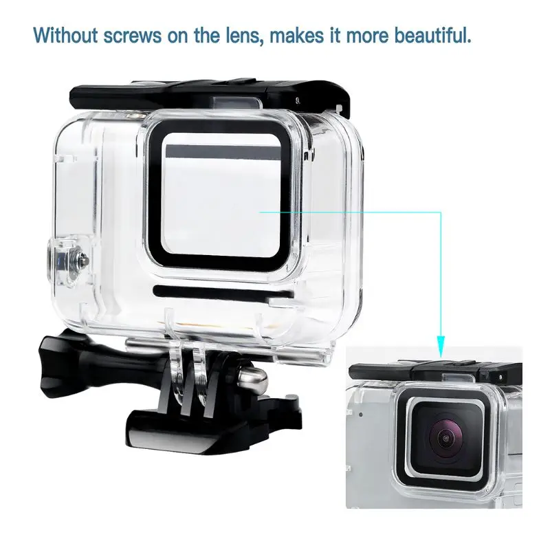 

Protective Housing Case Waterproof Shell Cover Bracket Thumbscrew Replacement Diving Snorkeling Underwater for gopro Hero 7